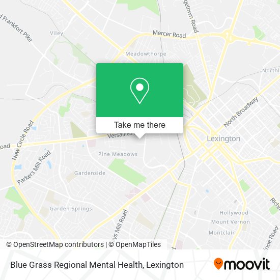 Mapa de Blue Grass Regional Mental Health
