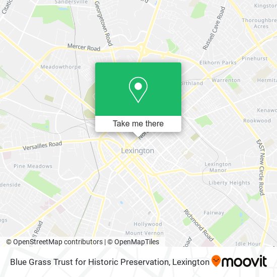 Blue Grass Trust for Historic Preservation map