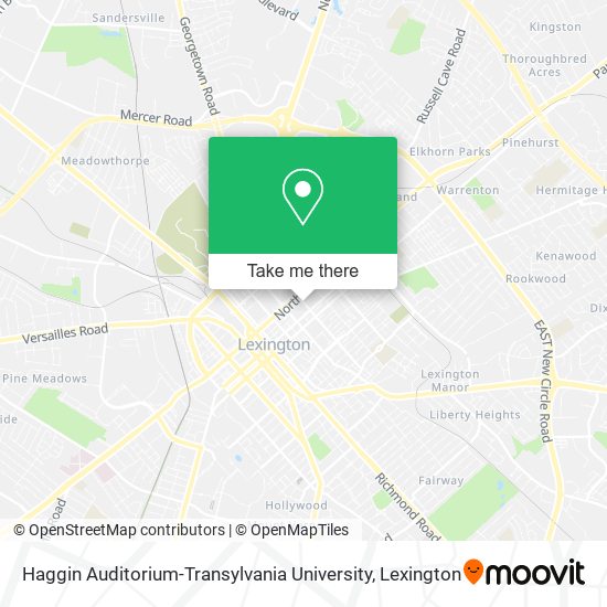 Mapa de Haggin Auditorium-Transylvania University