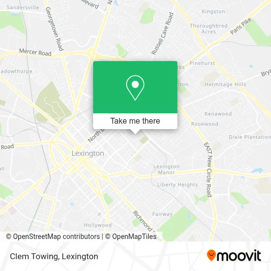 Clem Towing map