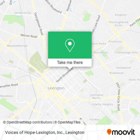 Voices of Hope-Lexington, Inc. map