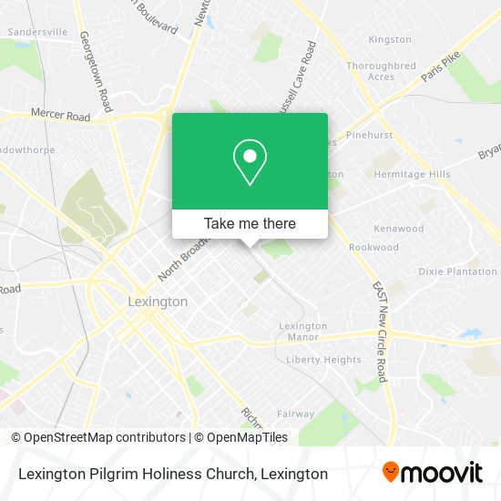 Mapa de Lexington Pilgrim Holiness Church