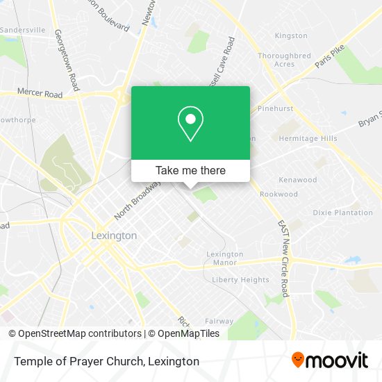 Temple of Prayer Church map