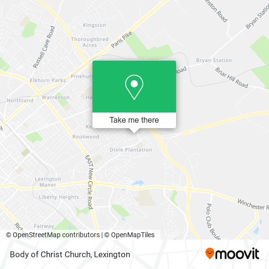 Body of Christ Church map