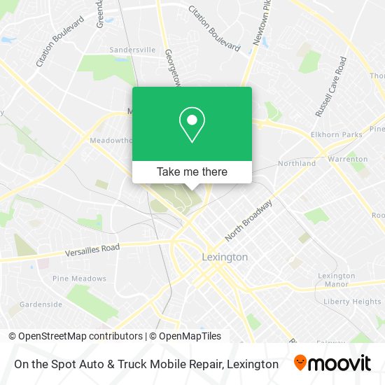 On the Spot Auto & Truck Mobile Repair map