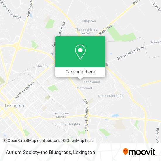 Autism Society-the Bluegrass map