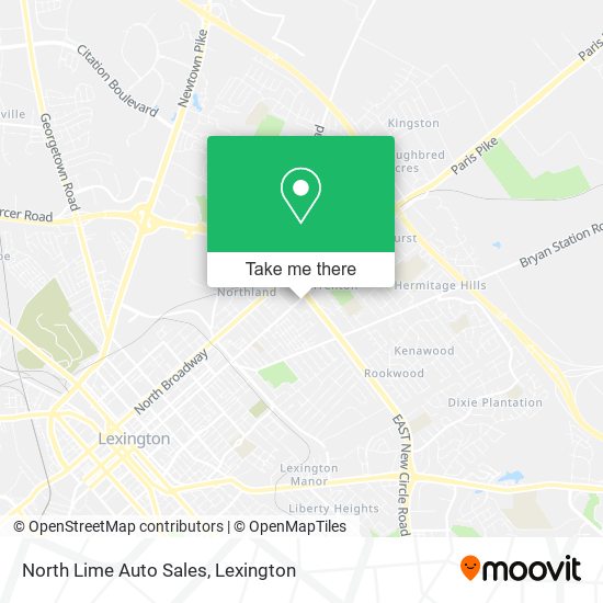 North Lime Auto Sales map