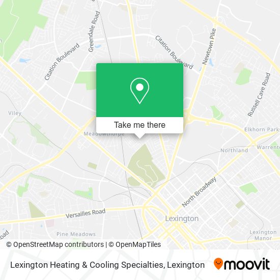 Lexington Heating & Cooling Specialties map