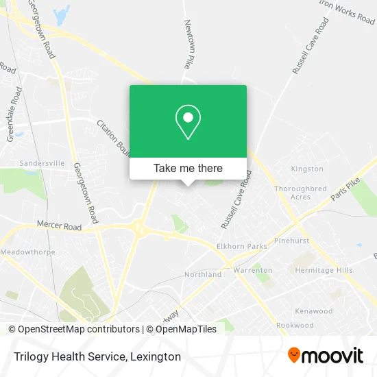 Trilogy Health Service map