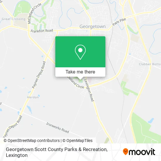 Georgetown Scott County Parks & Recreation map