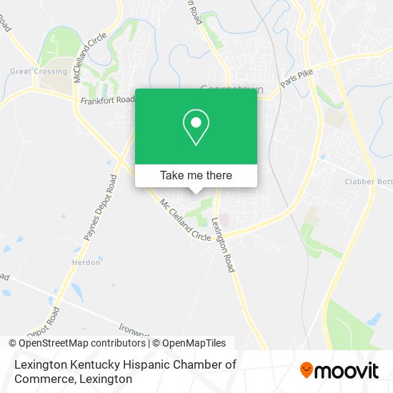 Lexington Kentucky Hispanic Chamber of Commerce map