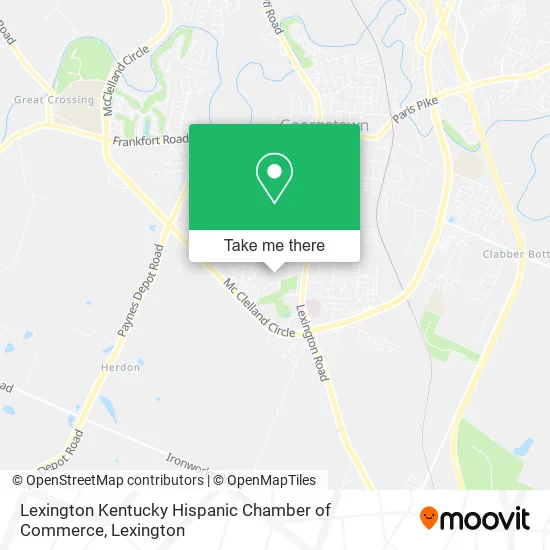 Lexington Kentucky Hispanic Chamber of Commerce map