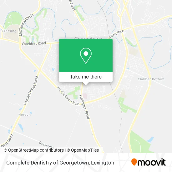 Complete Dentistry of Georgetown map
