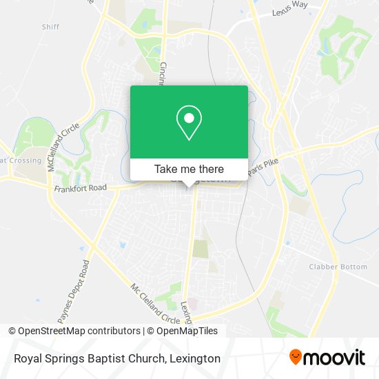 Royal Springs Baptist Church map