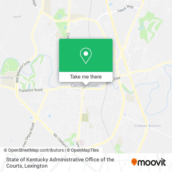 State of Kentucky Administrative Office of the Courts map