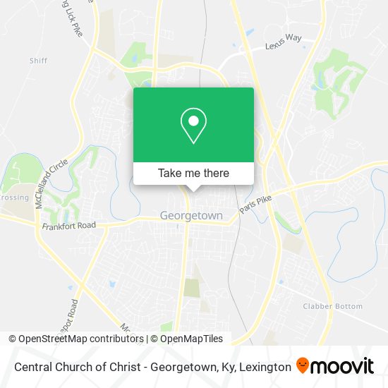 Mapa de Central Church of Christ - Georgetown, Ky