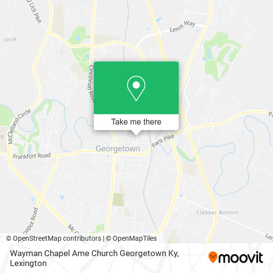 Wayman Chapel Ame Church Georgetown Ky map