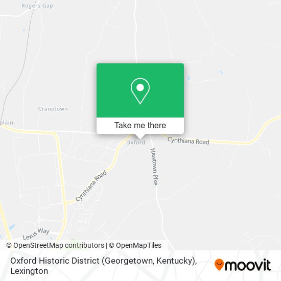 Oxford Historic District (Georgetown, Kentucky) map