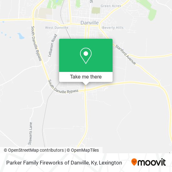 Parker Family Fireworks of Danville, Ky map