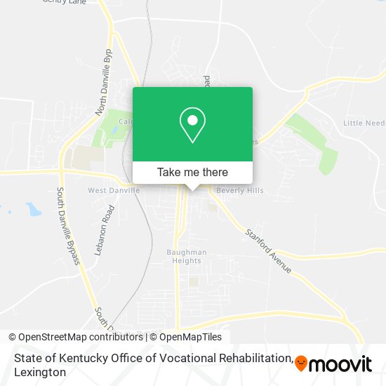 State of Kentucky Office of Vocational Rehabilitation map