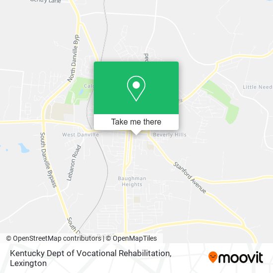 Mapa de Kentucky Dept of Vocational Rehabilitation