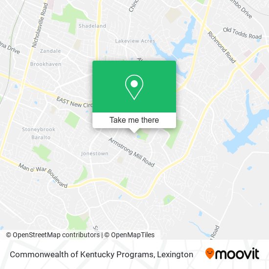 Mapa de Commonwealth of Kentucky Programs