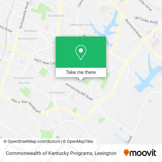 Commonwealth of Kentucky Programs map