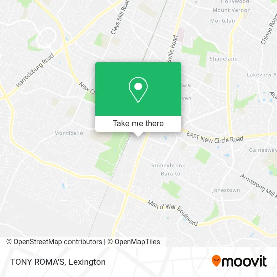TONY ROMA'S map