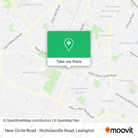 Mapa de New Circle Road - Nicholasville Road