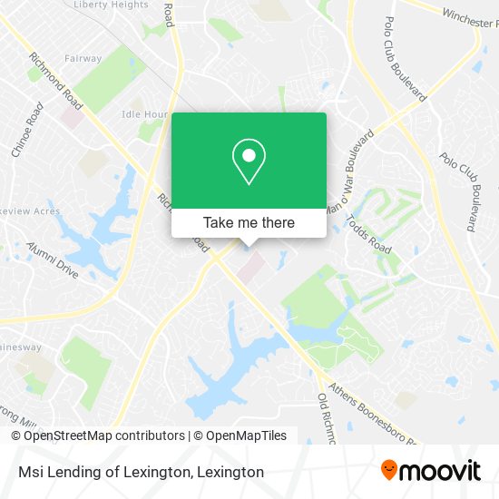 Msi Lending of Lexington map