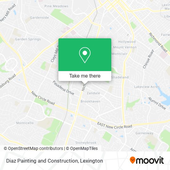 Diaz Painting and Construction map