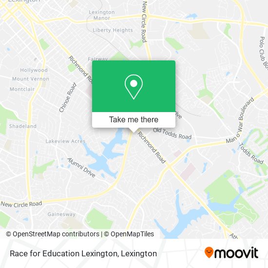 Race for Education Lexington map