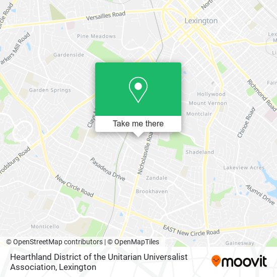 Hearthland District of the Unitarian Universalist Association map