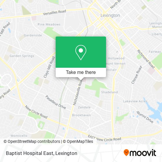 Mapa de Baptist Hospital East