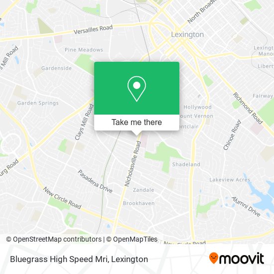 Bluegrass High Speed Mri map