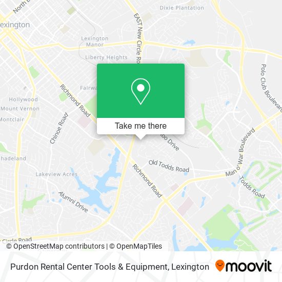 Mapa de Purdon Rental Center Tools & Equipment