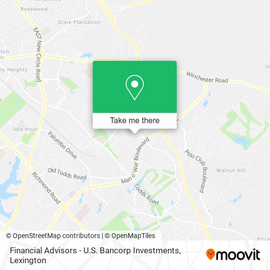 Mapa de Financial Advisors - U.S. Bancorp Investments