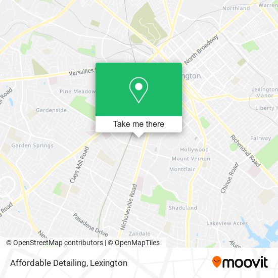 Affordable Detailing map