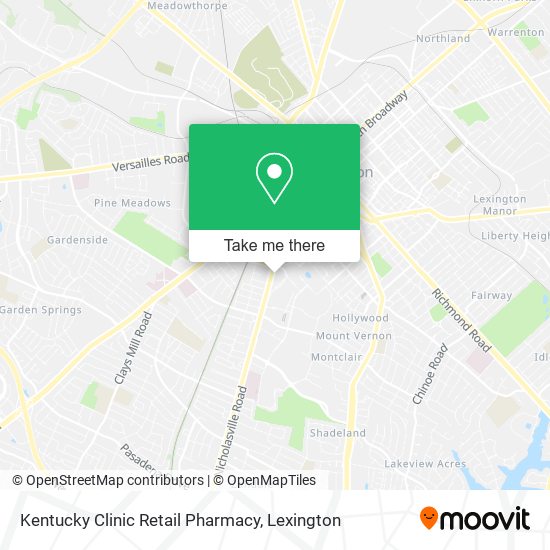 Mapa de Kentucky Clinic Retail Pharmacy