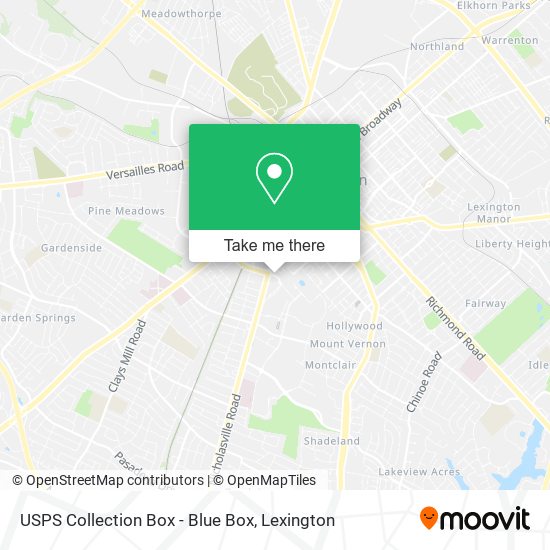 USPS Collection Box - Blue Box map