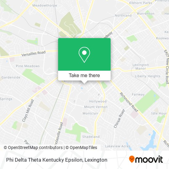 Phi Delta Theta Kentucky Epsilon map