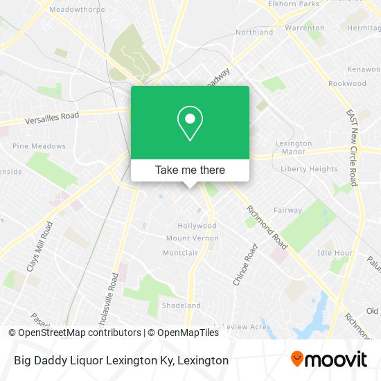 Big Daddy Liquor Lexington Ky map
