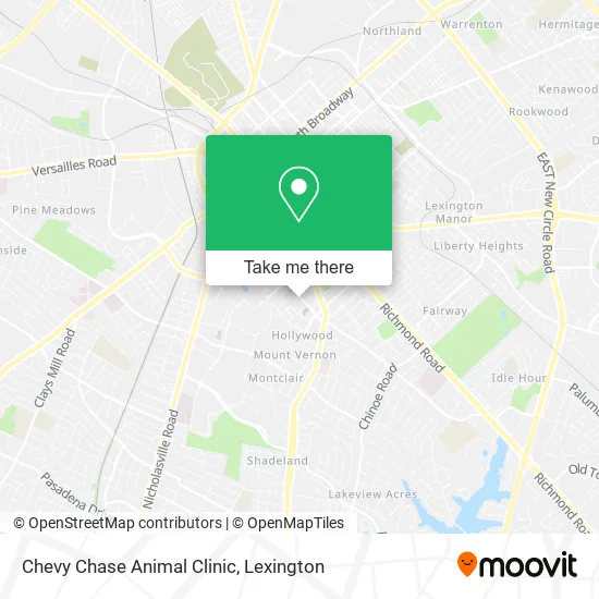 Chevy Chase Animal Clinic map