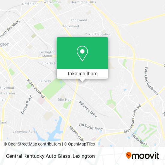 Central Kentucky Auto Glass map