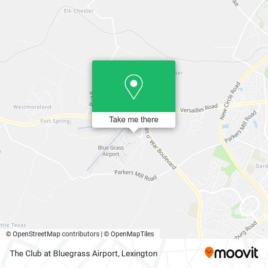 The Club at Bluegrass Airport map