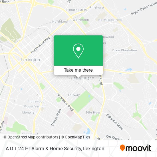 Mapa de A D T 24 Hr Alarm & Home Security