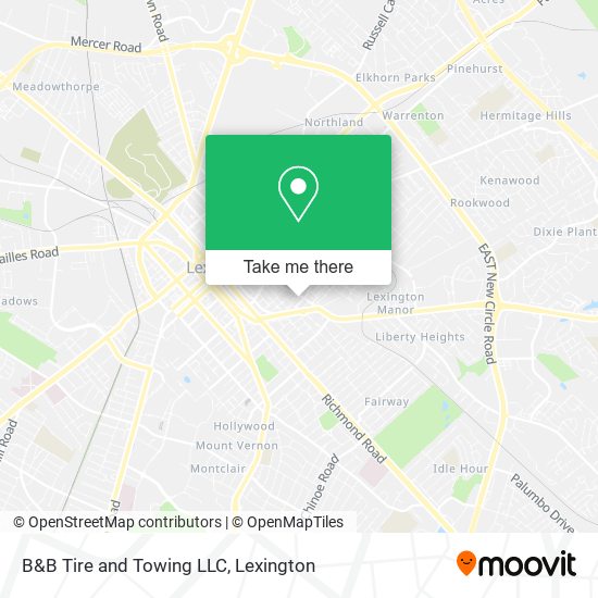 B&B Tire and Towing LLC map