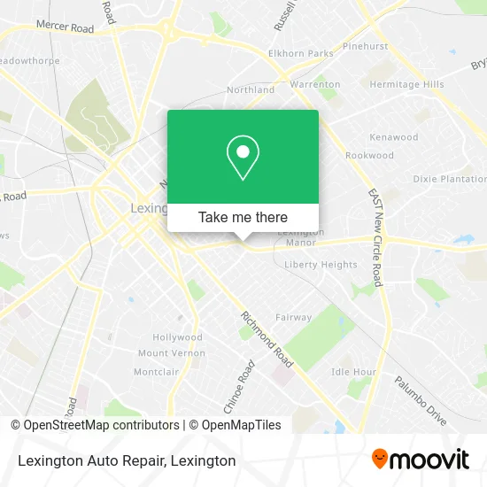 Lexington Auto Repair map