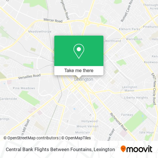 Central Bank Flights Between Fountains map