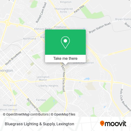 Mapa de Bluegrass Lighting & Supply